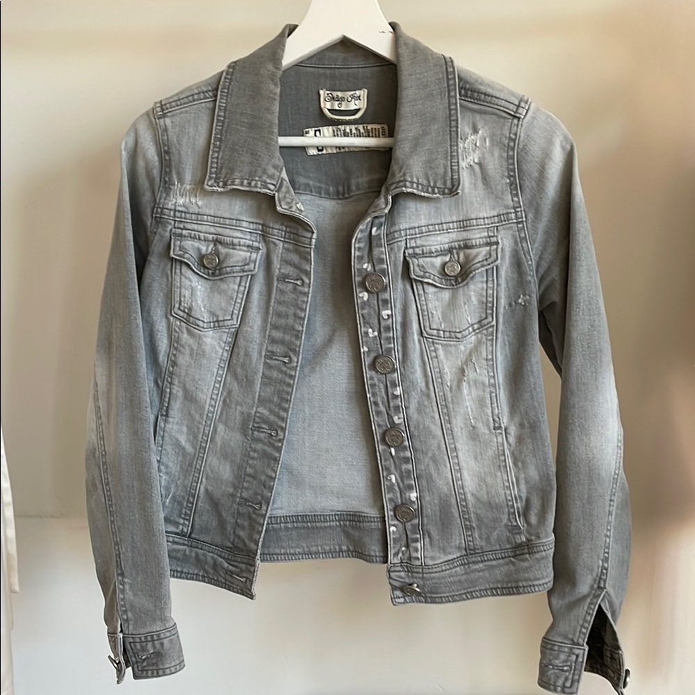 Indigo Rein Gray Jean Jacket Classic Style